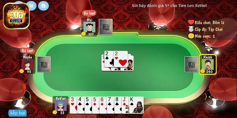 Mẹo cược tiến lên miền nam - Dụ đối thủ ra 2